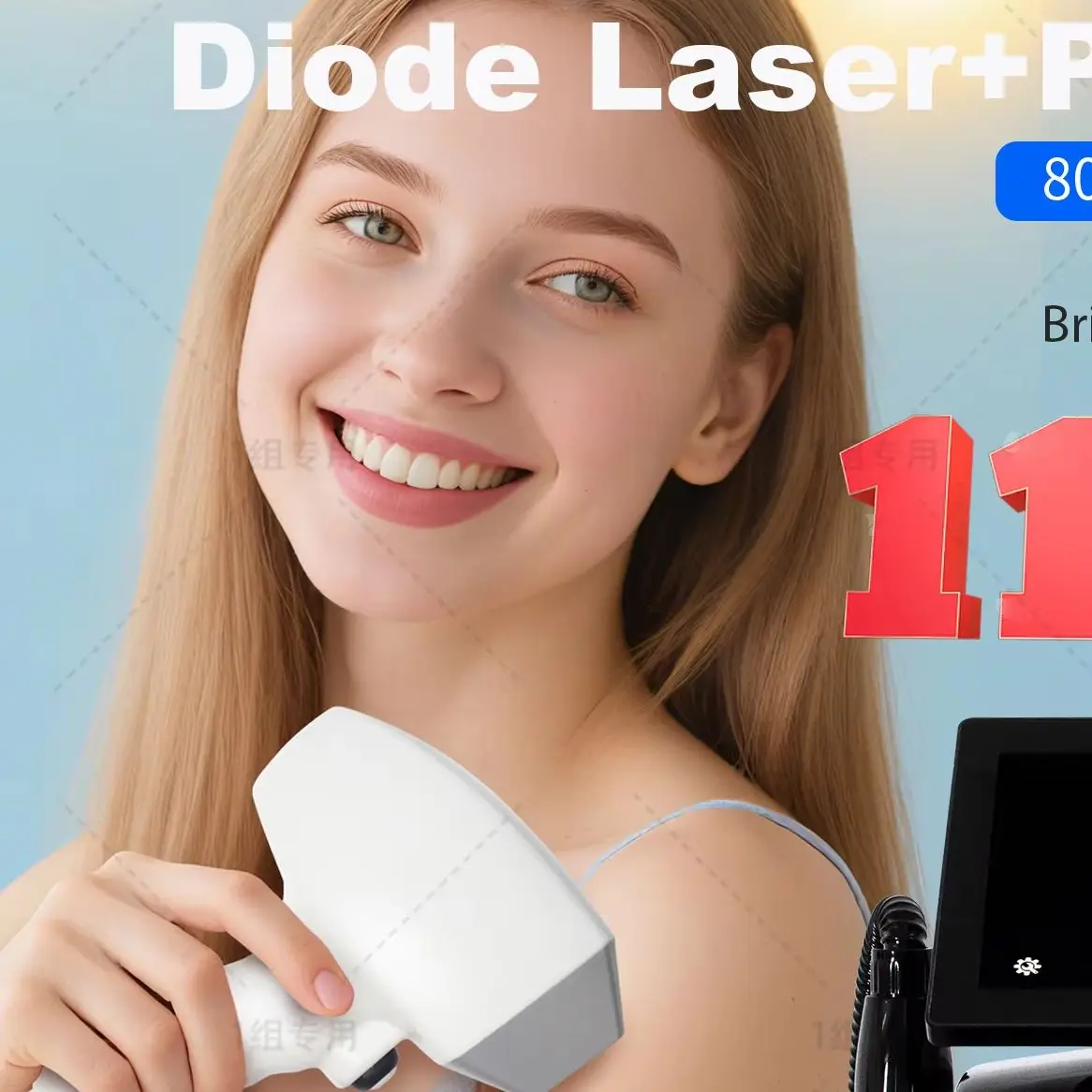 

Лазерный диодный аппарат для эпиляции 2-в-1 Pico 755+808+1064, подходит для всех типов кожи и волос, модель 2025 года