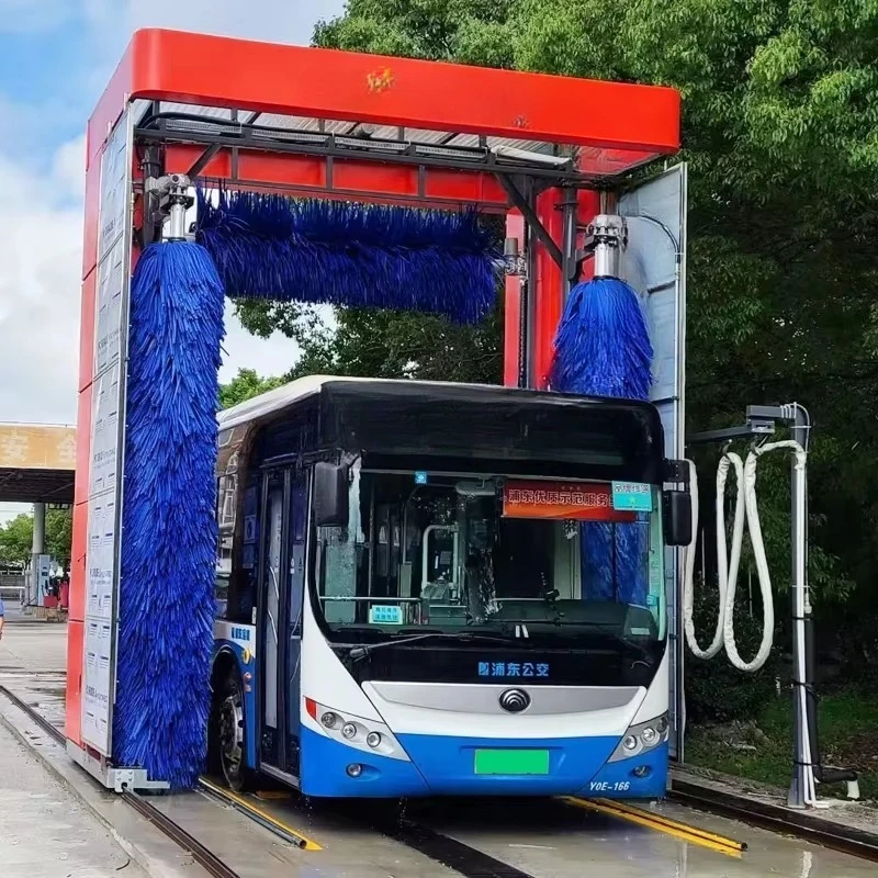 Customized Electric Drive-Through Bus Wash Machine Public Transport Efficient Cleaning Stainless Steel Car Washingmachine