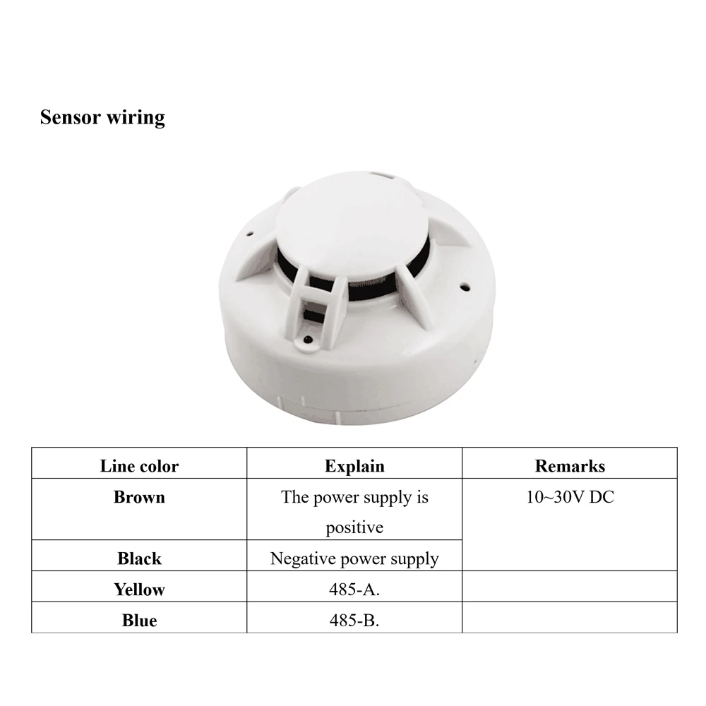 RS485 Wireless Smoke Collection Sensor Industrial-Grade Smoke Alarm Fire Sensitive Detection Induction Transmitter