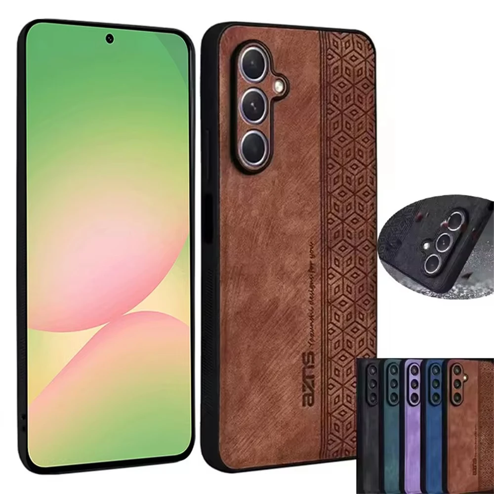 Business-Leder-Handyhülle für Samsung Galaxy A56 A36 A26 A16 A55 A35 A25 A15 A54 A34 A24 A14 A73 A53 A33 stoßfeste Softcover