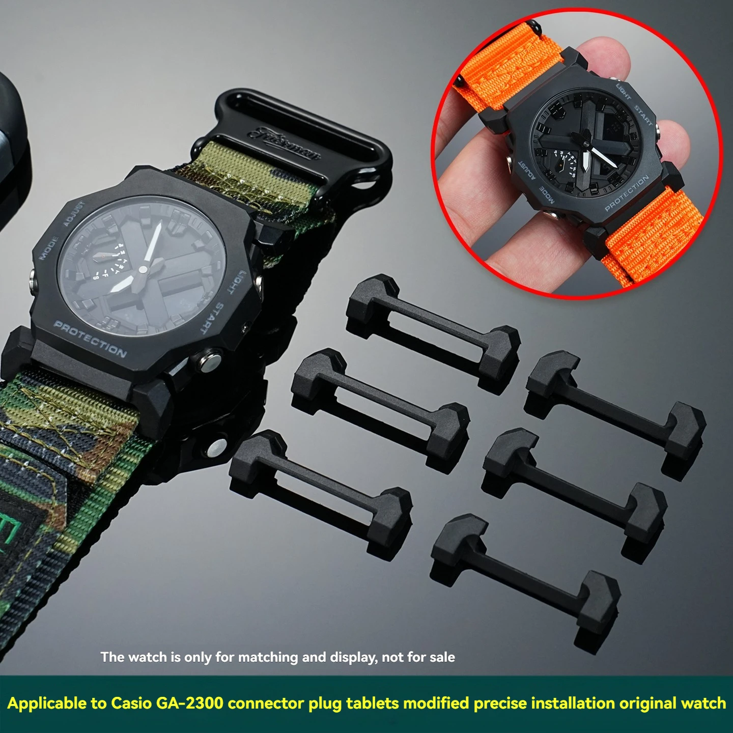 ل كاسيو G-SHOCK GA-2300 GA 2300 ساعة تعديل الجلود المطاط النايلون حزام موصل ga2300 محول 24 مللي متر محول