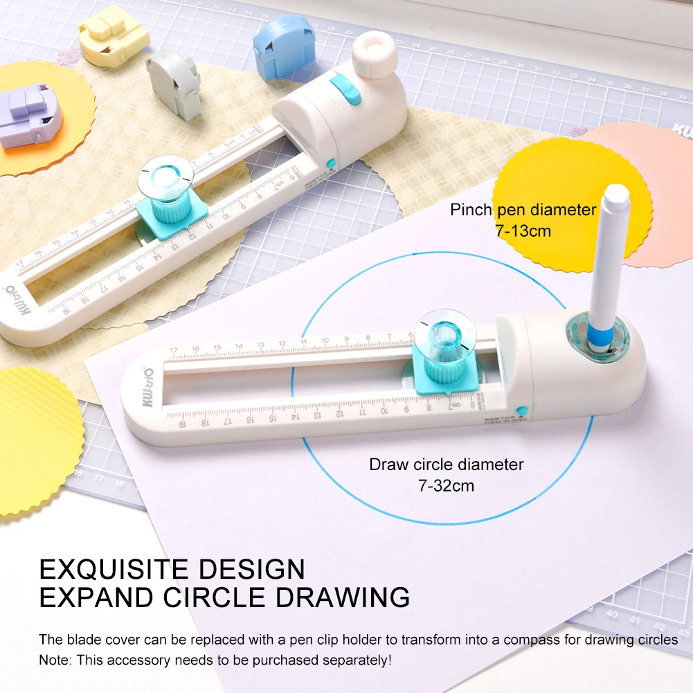 Rotarys Circle Cutter Precision-Tool Safe Press Mechanism Ideal For DIY Art Projects