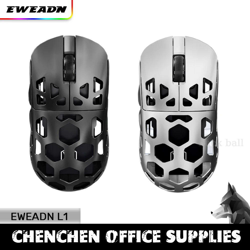 

Eweadn L1 Mouse Magnesium Alloy Bluetooth Wireless 3 Mode Mouses With Charging Dock Paw3395 8k Light Weight Office Gaming Mouse