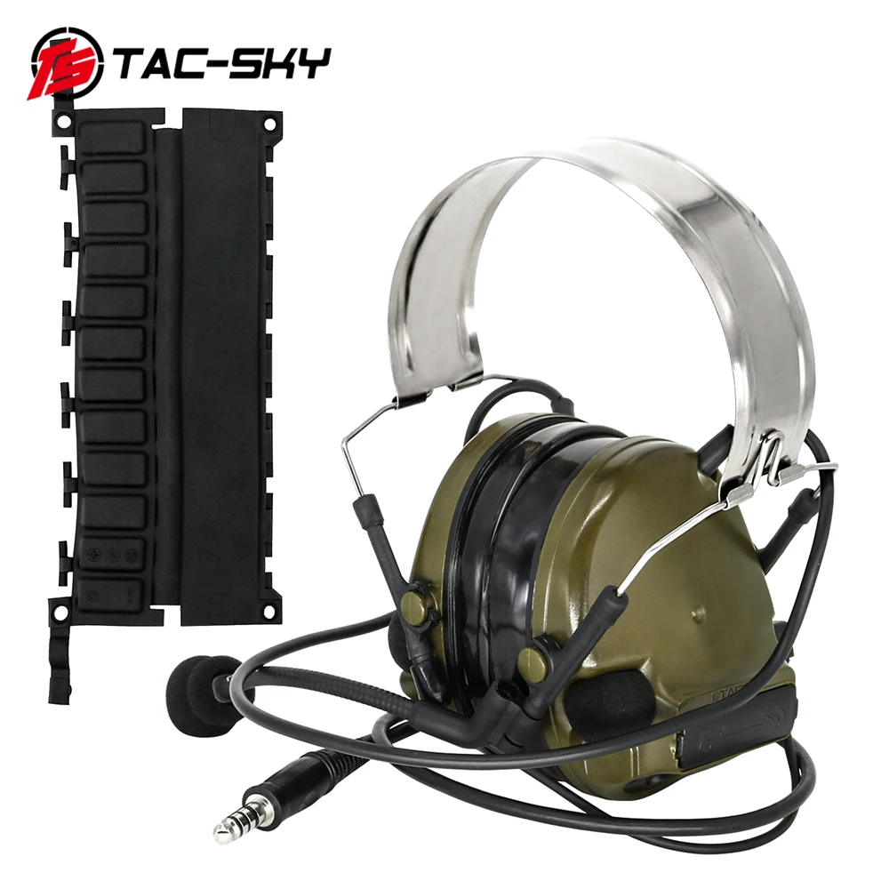 TAC-SKY COMTAC Shooting Headset Can Communicate COMTAC III Tactical Headset Hearing Protection Military Airsoft Shooting Headpho