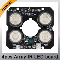 Yumiki 4*array IR led Spot Light Infrared 4x IR LED board for CCTV cameras night vision (52mm diameter)