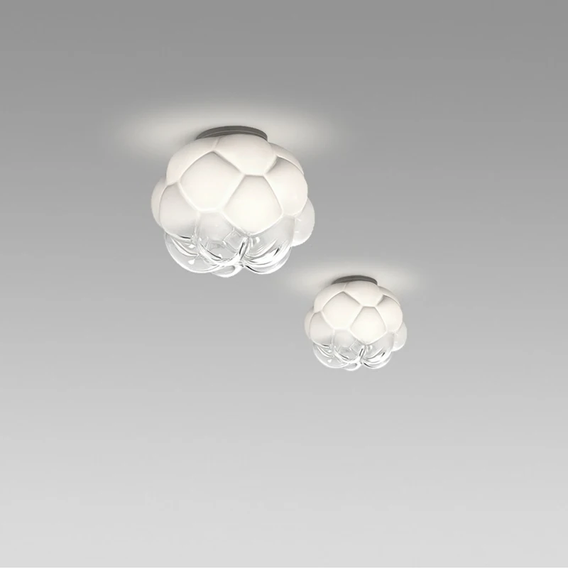 

Italian designer personality creative simple modern glass ceiling lamp study aisle Nordic bedroom lamp