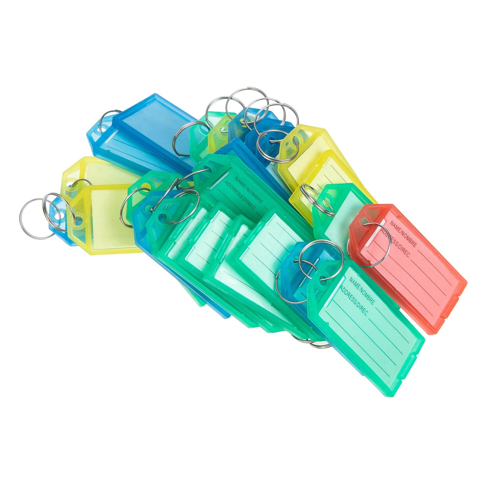 

25 Pcs Keys Marking Keychain Label Multipurpose Tag Colored Rings Keyrings Labels Colorful Name Miss