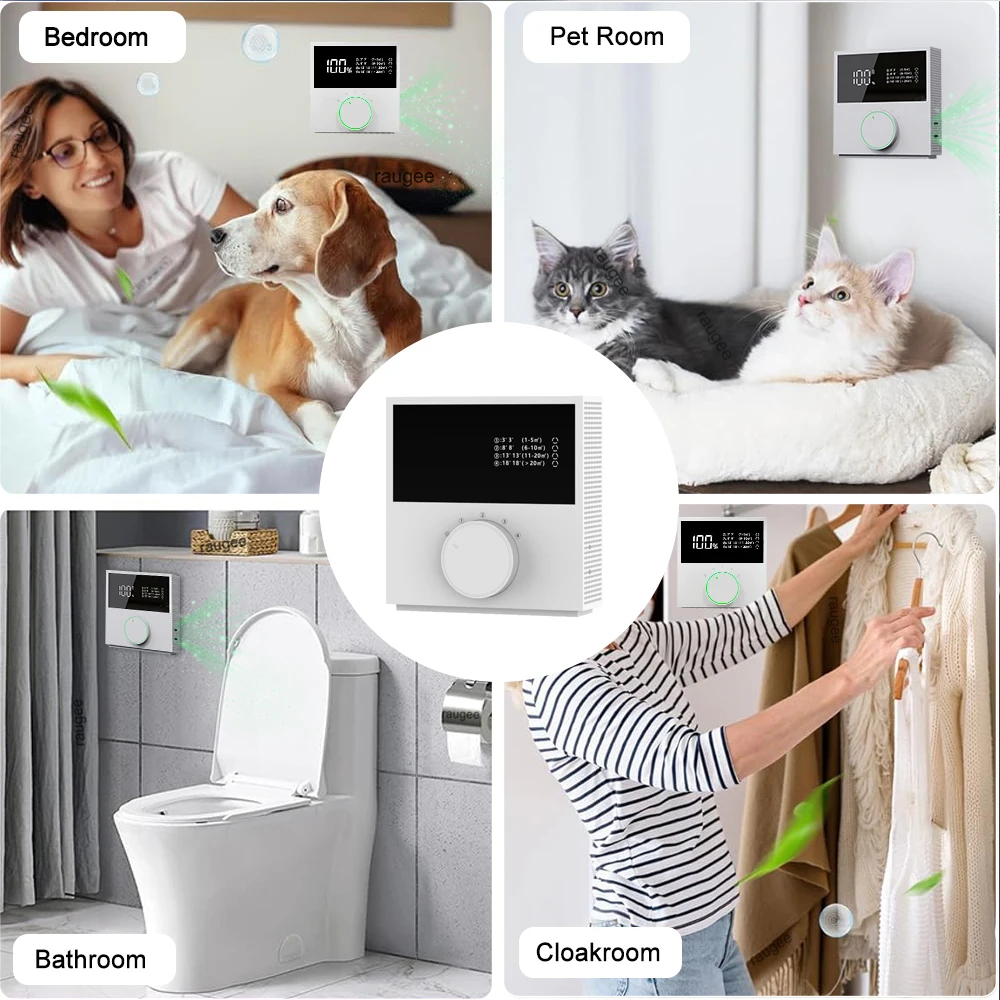 منقي الهواء للمنزل الأيونات السالبة لتنقية الهواء اللاسلكية القابلة لإعادة الشحن العطر الناشر مولد أوزون غرفة نوم الحيوانات الأليفة لتنقية الهواء