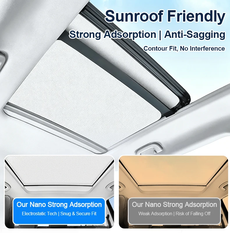 For Volkswagen Atlas Teramont Pro 2025 2026 MK2 Sunshade Sunroof Electrostatic Adsorption Visors Sun Protection Car Accessories - view 3