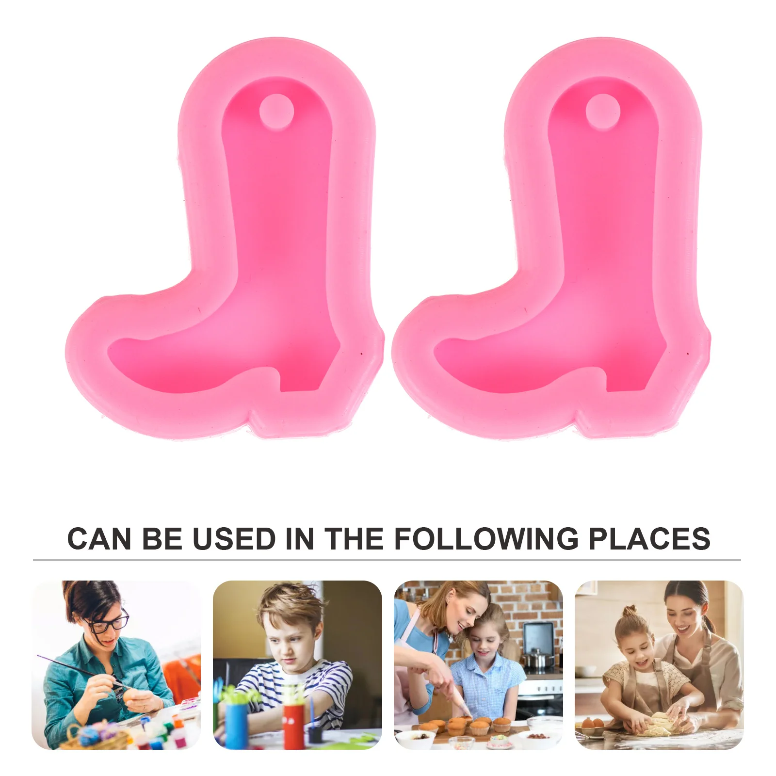

2Pcs High Heel Molds DIY Resin Baking Tools Fondant Cake Decor Bag Pendant Easy to Store Long Use High Heel Molds