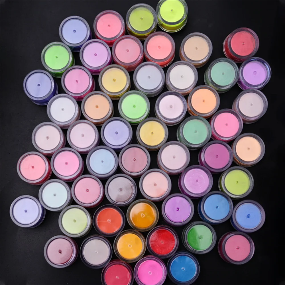 90 สีเล็บอะคริลิคชุด 3-IN-1 ประติมากรรมเล็บ Polymer Dipping Powder สุ่ม 10-90Jars เล็บอะคริลิคผง