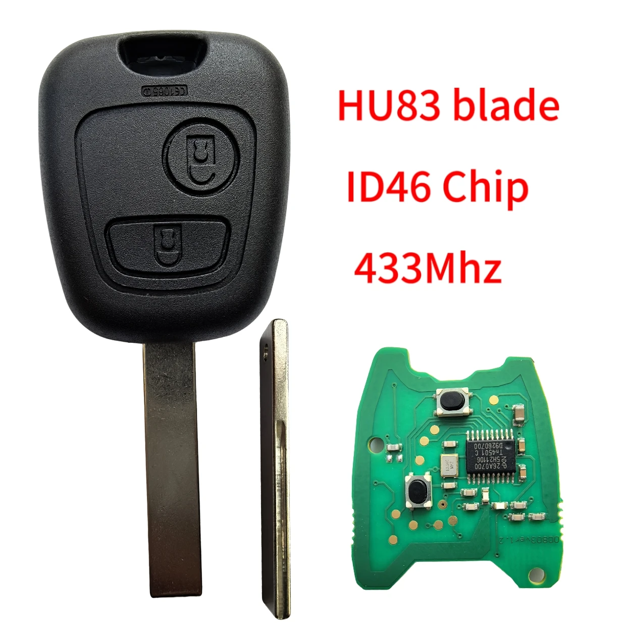 Jingxin Fernbedienungs-Autoschlüssel 433MHz für Peugeot 107 207 307 407 für Citroen C1 C2 C3 Saxo Xsara Picasso ID46 PCF7961 Chip Autoschlüssel – Detail 4