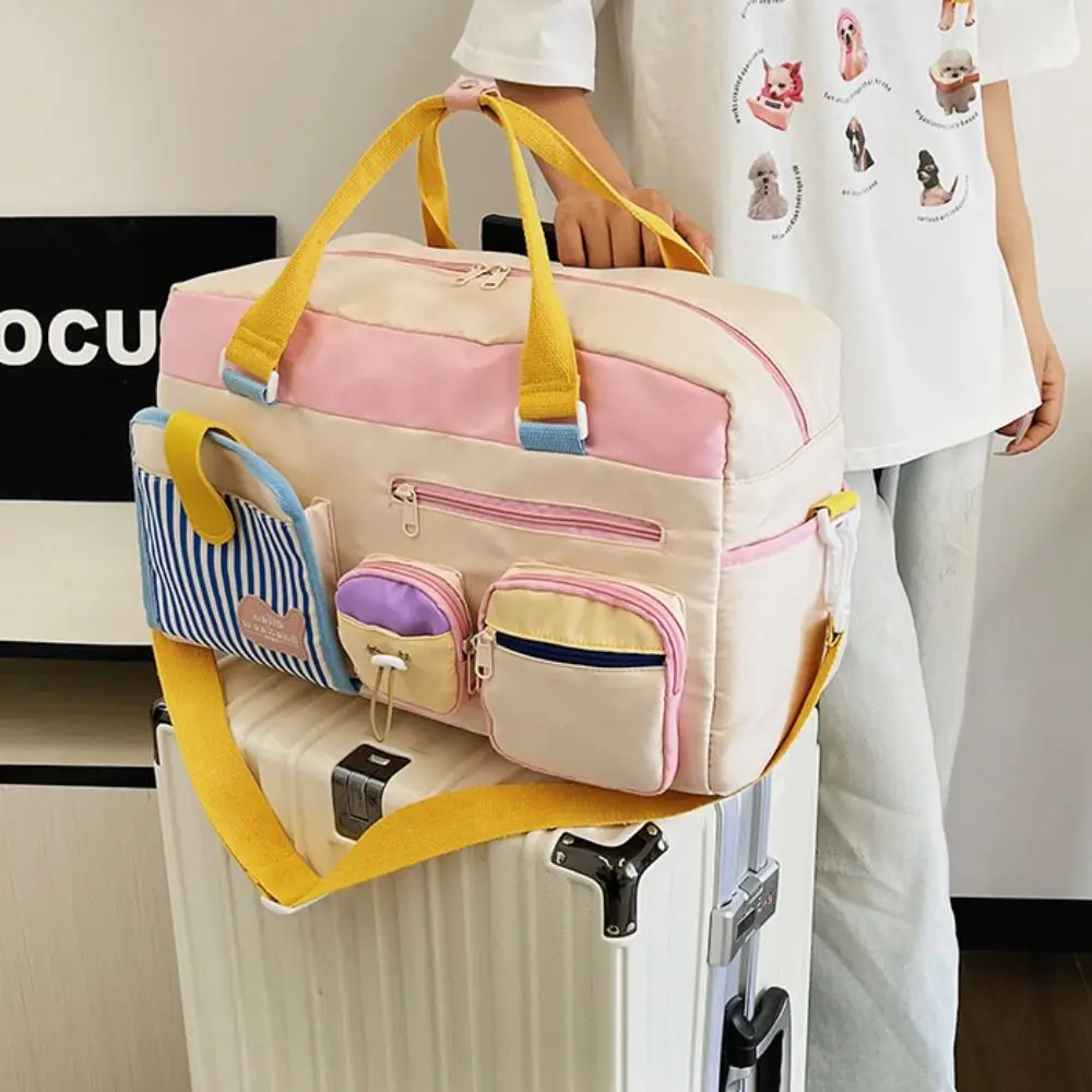 

Oxford Travel Duffel Bag Sturdy Short Distance Nylon Duffle Bag Multi-functional with Shoe Compartment Travel Luggage Bag Trip