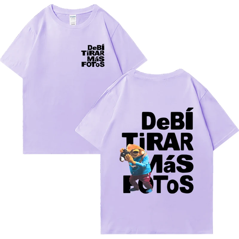 Cartoon Frog DTMF Casual T-shirt Summer Bad Bunny Debí Tirar Más Fotos Album 2025 Tshirts Cotton Unisex Short Sleeve Tee-shirt