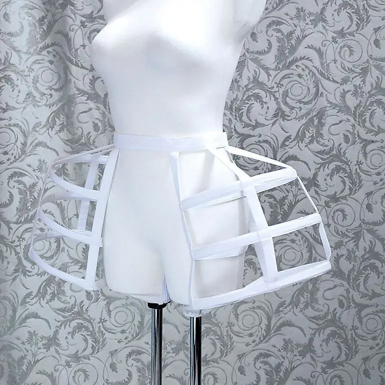 Satijn Uitsparing Drie-Layer Dubbelzijdig Vogelkooi Fishbone Crinoline Cosplay Geweld Lolita Nieuwe Stijl Crinoline