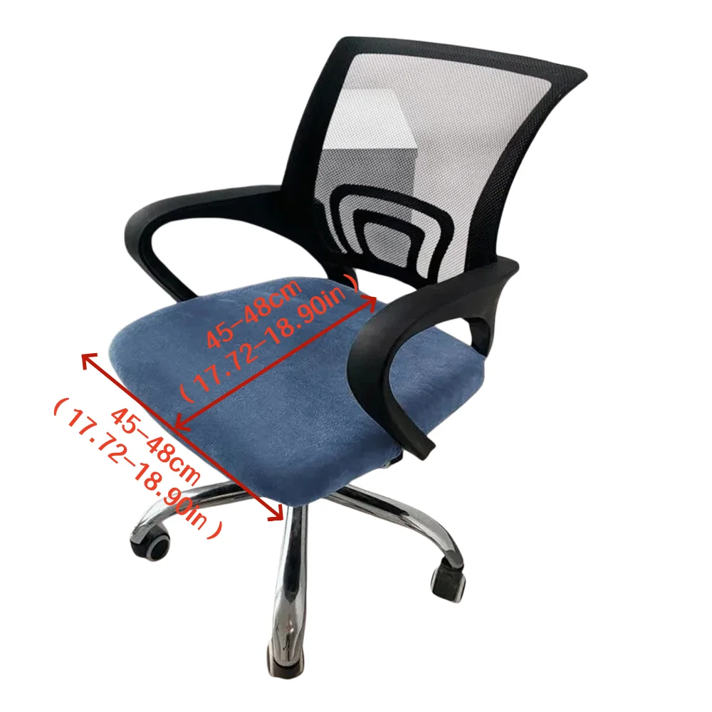 1Pc Velvet Office Chair Cover Computer Swivel Seat Cover Modern Elastic Chair Slip Washable Slipcovers Removable Dust Cover