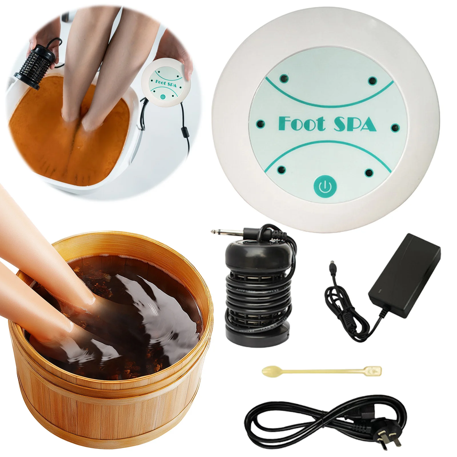 

Машина для спа-ванны для ног, многофункциональная портативная машина для ванны для ног, электрическое массажное устройство для спа-салона ног для расслабления и ухода за ногами