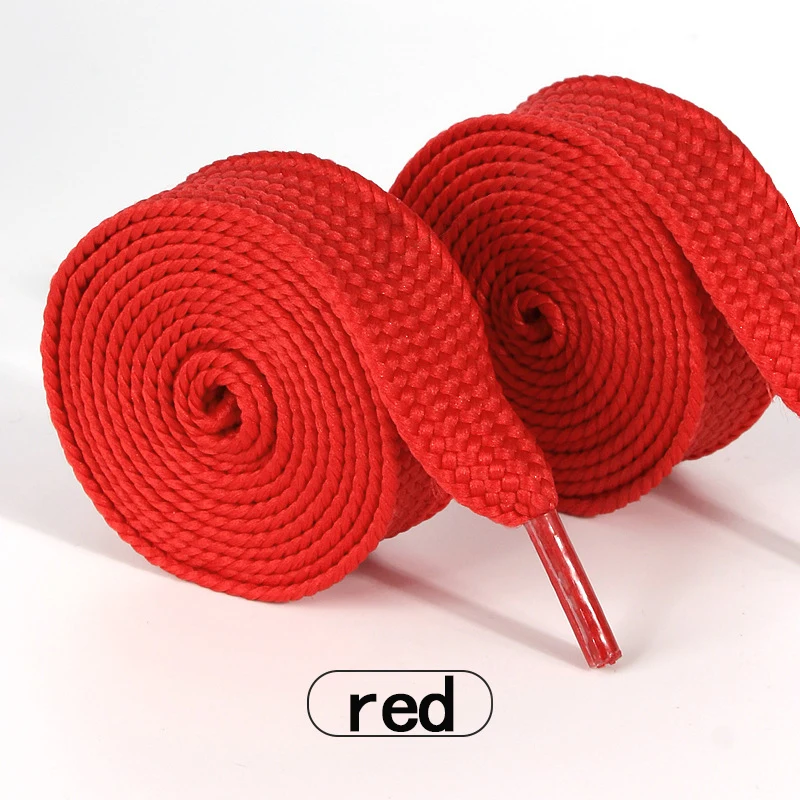 Neuer Stil, 2,2 cm breit, flache Polyester-Schnürsenkel, einfarbig, hochwertige, hochästhetische Schuhschnüre für Mädchen – Detail 14