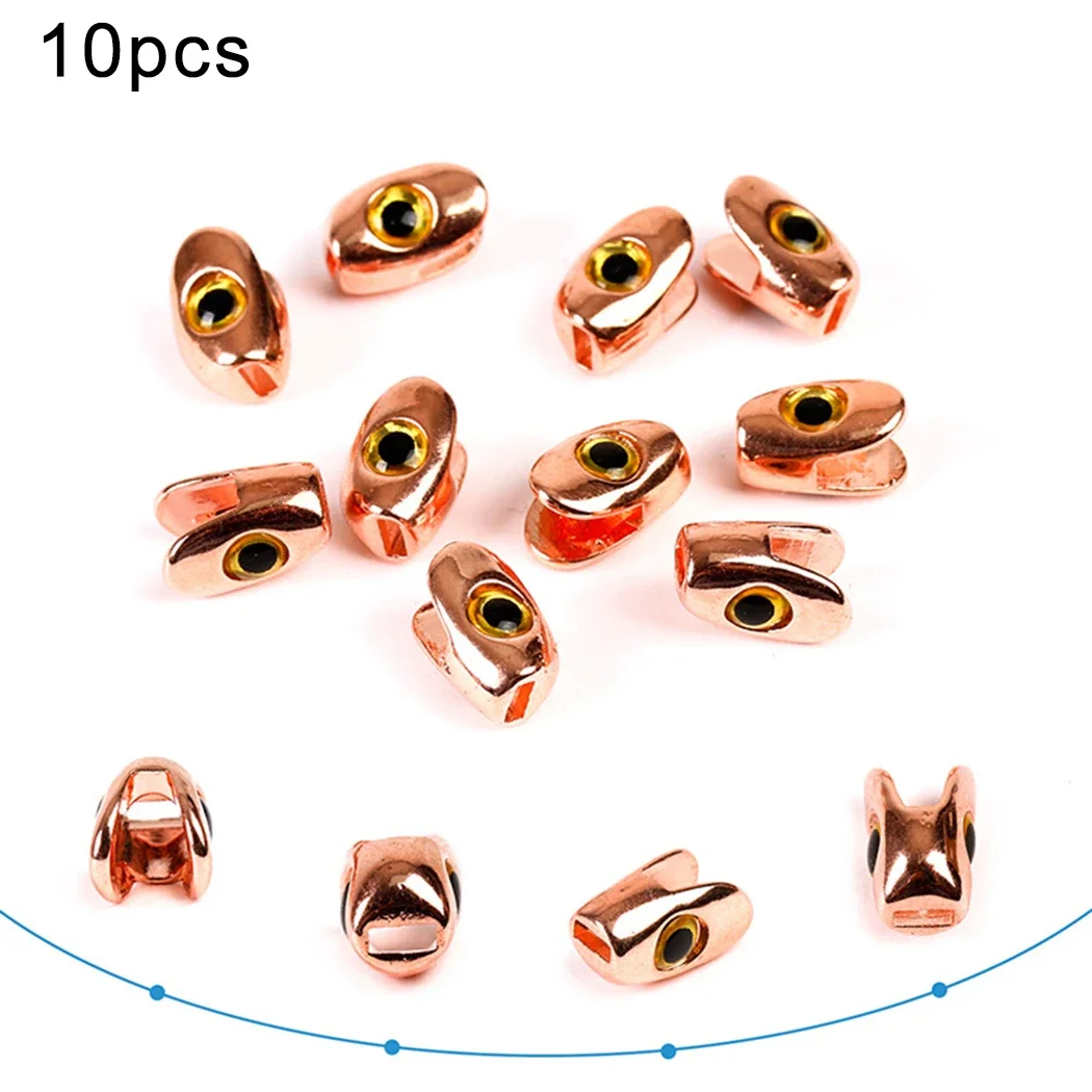 10 Pcs/set Fly Tying Fish Skull Head Flies Material Lure Fishing For Fishing Bait Making Lure Fly Eyes Fishing Tool