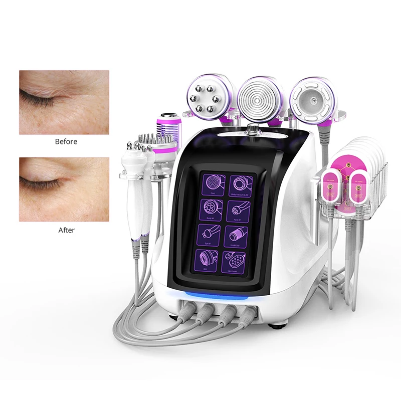 Máquina de cavitação 9 em 1, 40k, emagrecimento a vácuo, perda de peso corporal, martelo frio, pdt, led, cuidados com a pele do rosto, equipamento de beleza