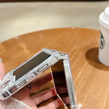 適用於三星 Galaxy Z Flip 7 6 5 4 3 5G 的軟式 TPU 透明手機殼,折疊矽膠保護套,也適用於三星 Z Flip6 Flip5 Flip4 Flip7 FE 6 最佳銷售 三星翻蓋3手機殼 - №3
