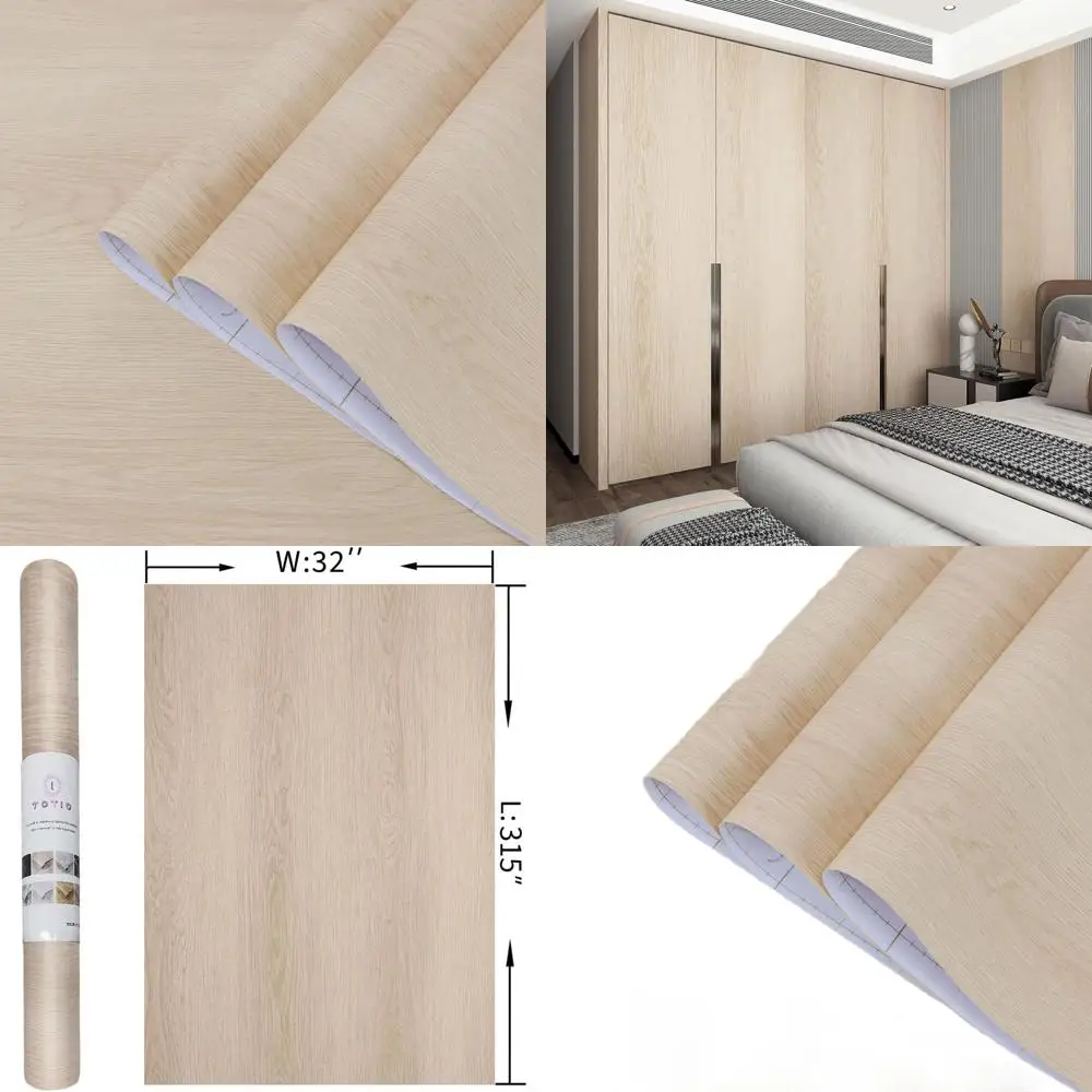 

Широкие обои под дуб, самоклеящиеся, матовые, водонепроницаемые, 32x315 дюймов