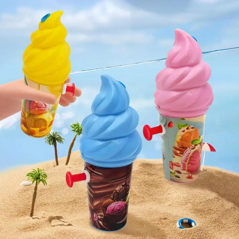 Water Squirter ที่สมจริง Ice Cream Water Squirter สําหรับเด็ก LeakProof ขนาดใหญ่ความจุต่อสู้เล่นของเล่น Interactive Prank Beach