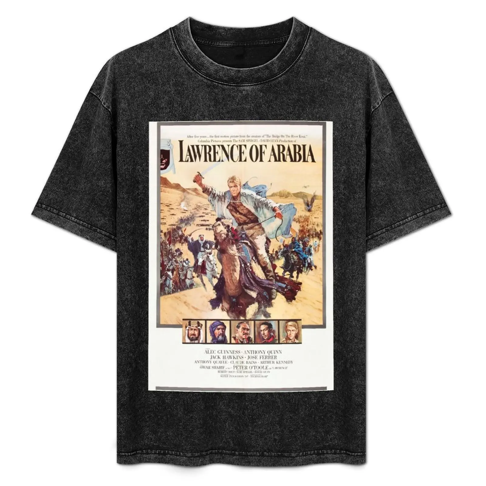 

David Lean Lawrence of Arabia T-Shirt Minimalist Plain Crew Neck T-Shirt