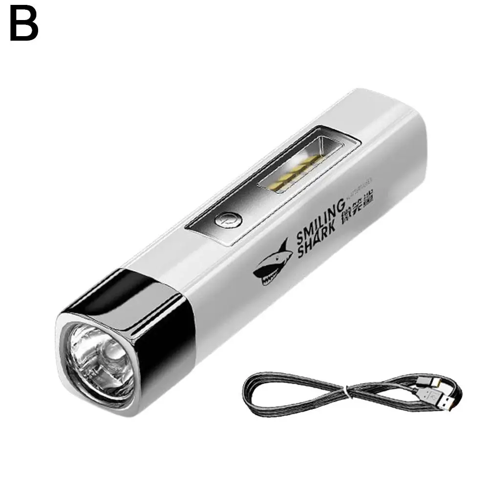 Mini Pocket Flashlight Torch USB Rechargeable Ultra Range Flashlight Long LED Bright Small Waterproof Lamp Outdoor D2R6