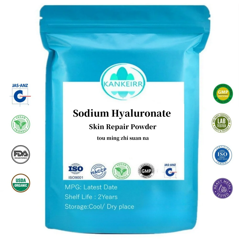 Supply 50-1000g 100% Sodium Hyaluronate Powder Hyaluronic Acid Stock Solution Skin Care Material Repair