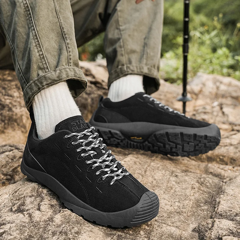 2025 جودة عالية رجالي حذاء للسير مسافات طويلة في الهواء الطلق منخفضة الكاحل الصيد الرحلات أحذية رياضية حجم كبير جلد الغزال الرجال السياحة أحذية السفر #5