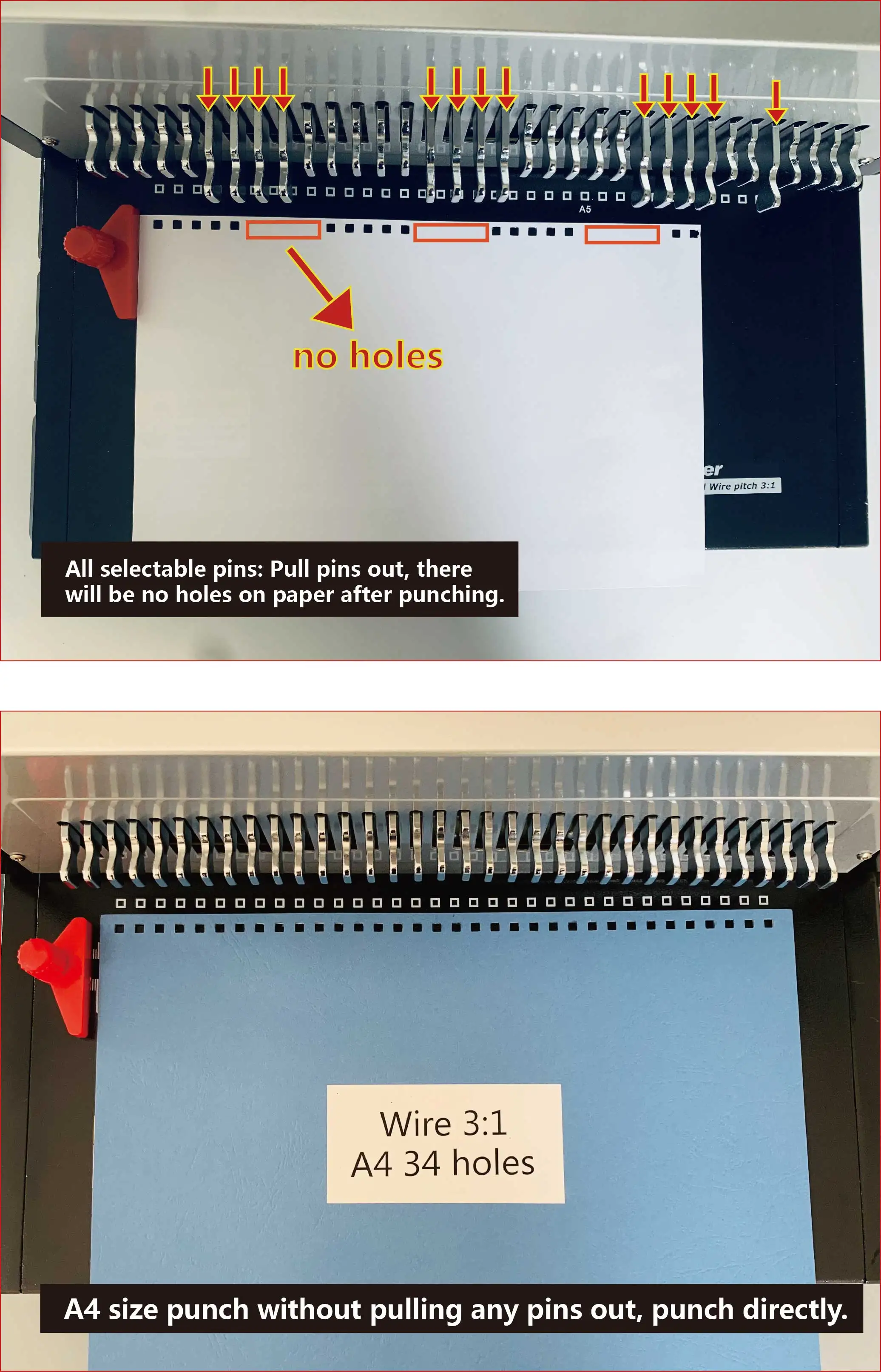 Picture 5: Bookbinding Machine CY-MT8703 Electrical Punch Wire 3:1 Spiral Book Binding Machine with Pin Binding Machine