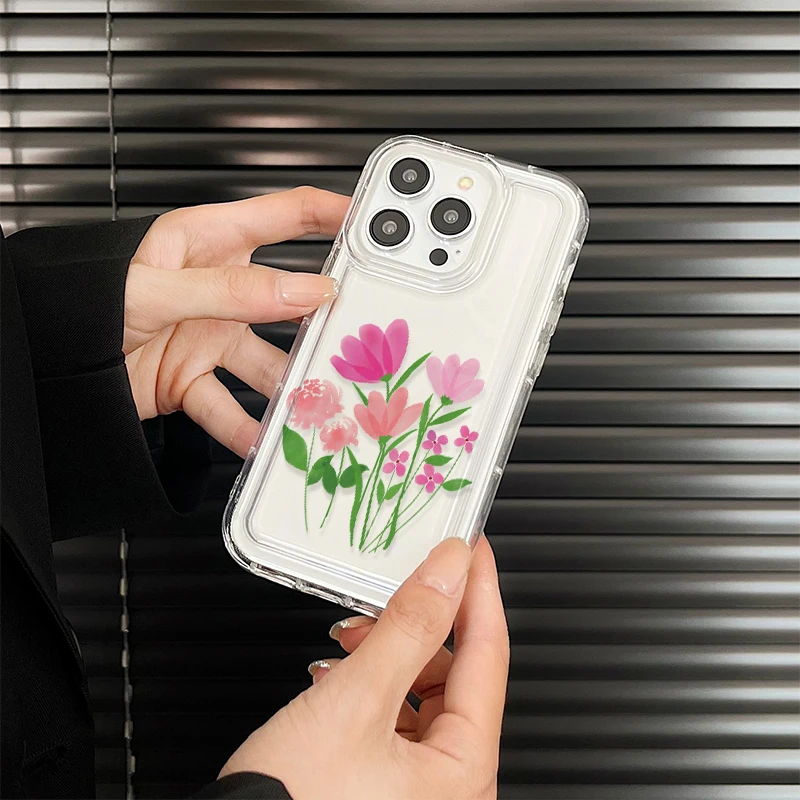 J3445 Fall Prevention Cushion Type For Samsung Galaxy S23 S22 S21 S20 Plus Note 10 20 Ultra Case DIY Soft TPU Cover