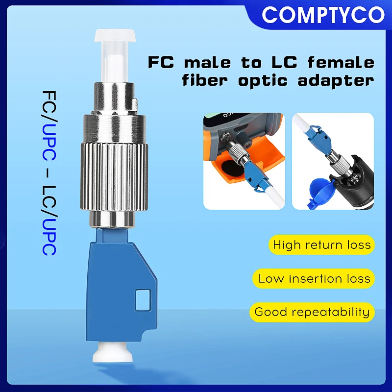 LC/UPC(Female) To FC/UPC(Male) SM-9/125 Hybrid Fiber Optic Adapter Optical Fiber Tester Connector Visual Fault Locator Connector