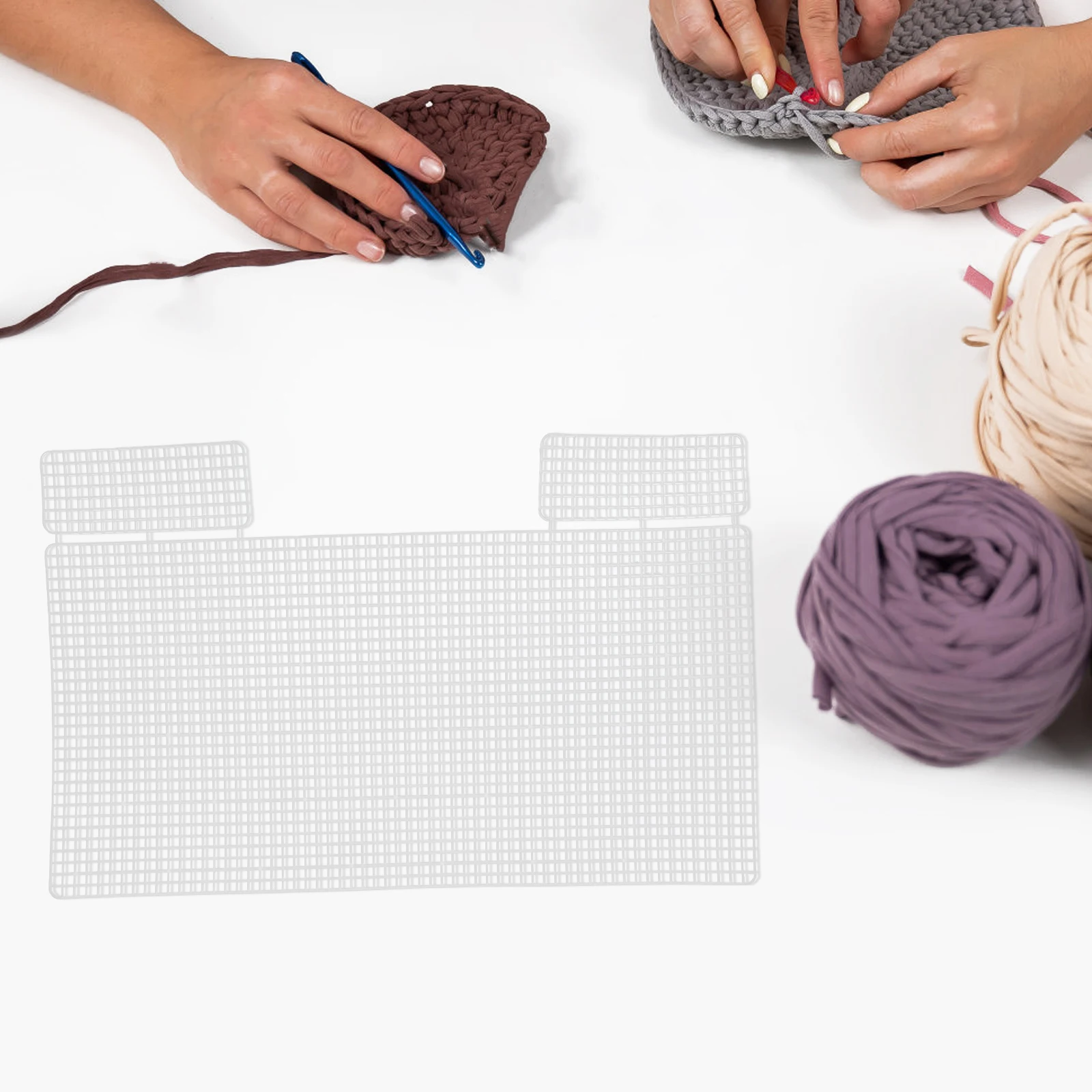 

5pcs Plastic Mesh Sheets Cross Crochet Bag Smooth Sewing Canvas Embroidery Grid Pads Yarn Crafts Needlework