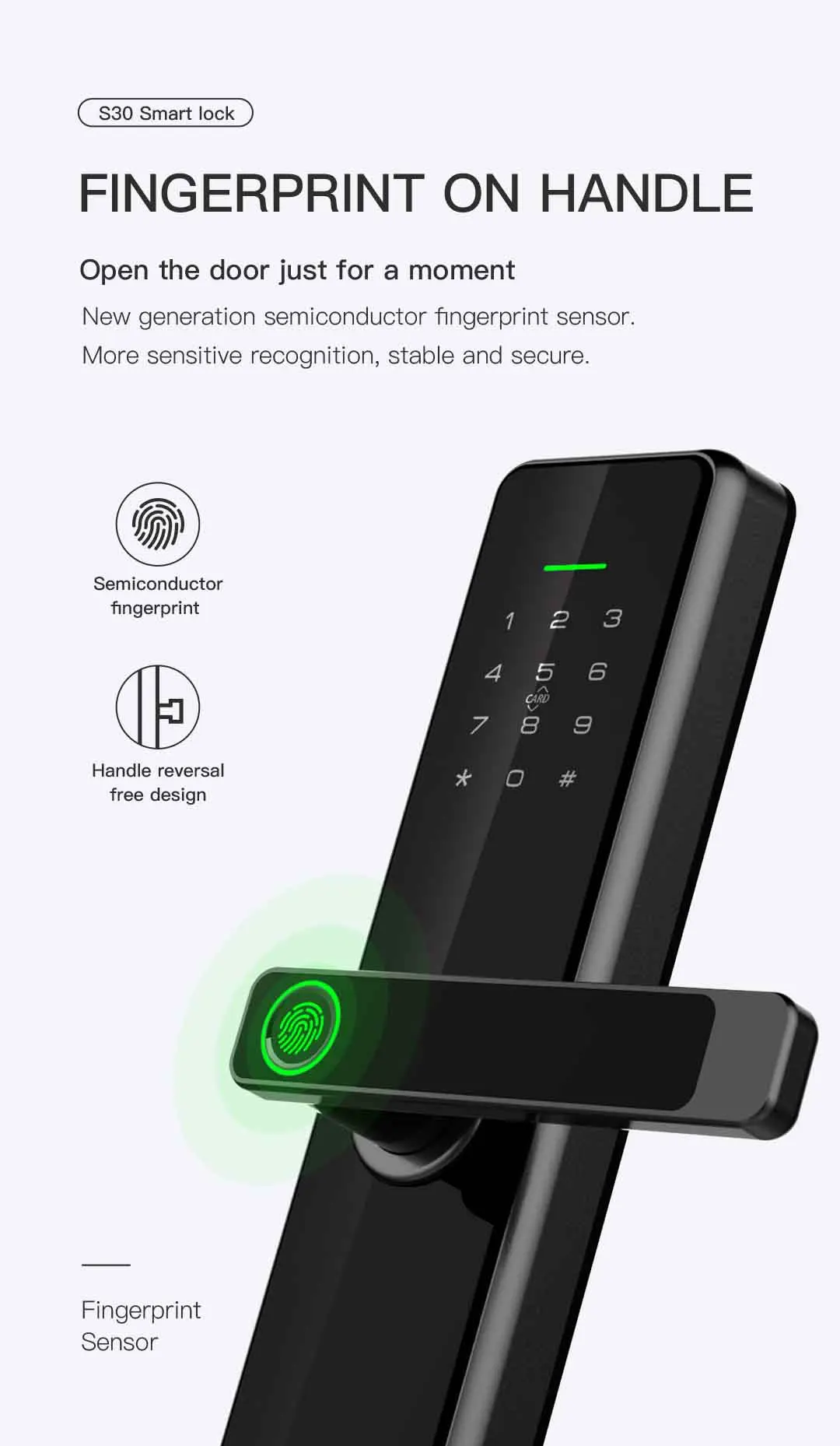 Black Silver Gold 4585 smart door lock Euro mortise TTlock Tuya wifi Fingerprint Card Code Passage mode Digital door lock