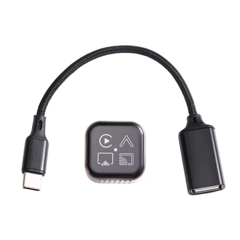 

A30P-Wireless Carplay Adapter For ISO& Android Auto Screen Mirroring 4 In 1 Wired To Wireless,Plug And Play