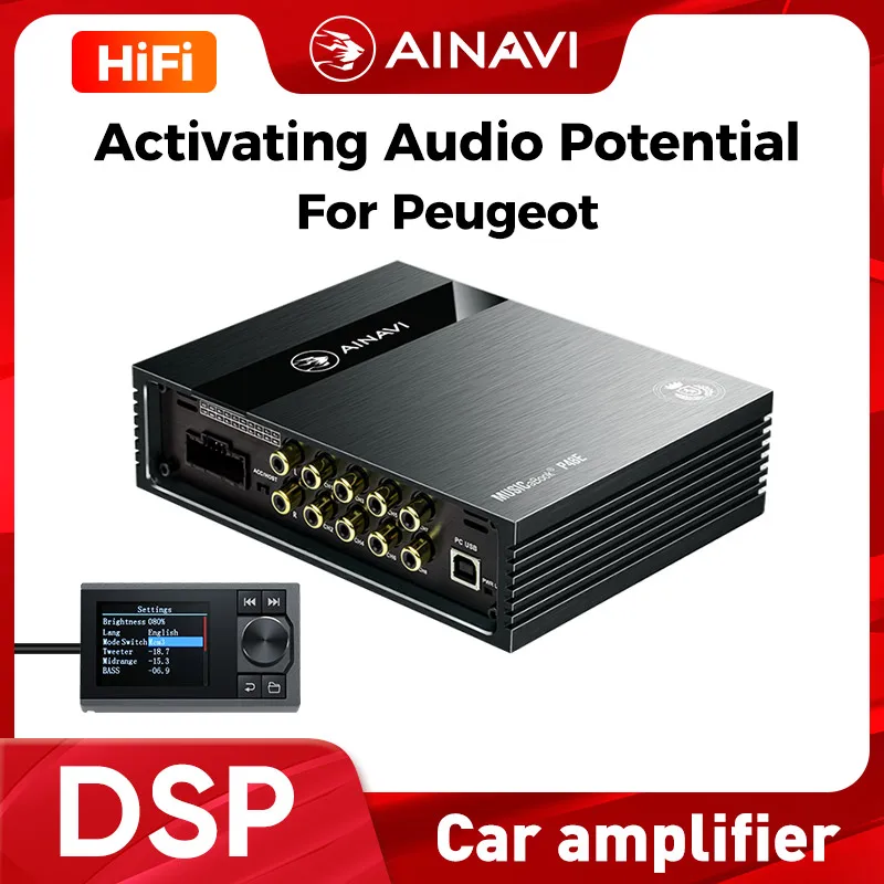 

Ainavi P48E DSP For Citroen C3 C4 picasso C5 Processor Bluetooth Car Amplifier 4 Channels Automotivo Audio Low Amp for Car Sound