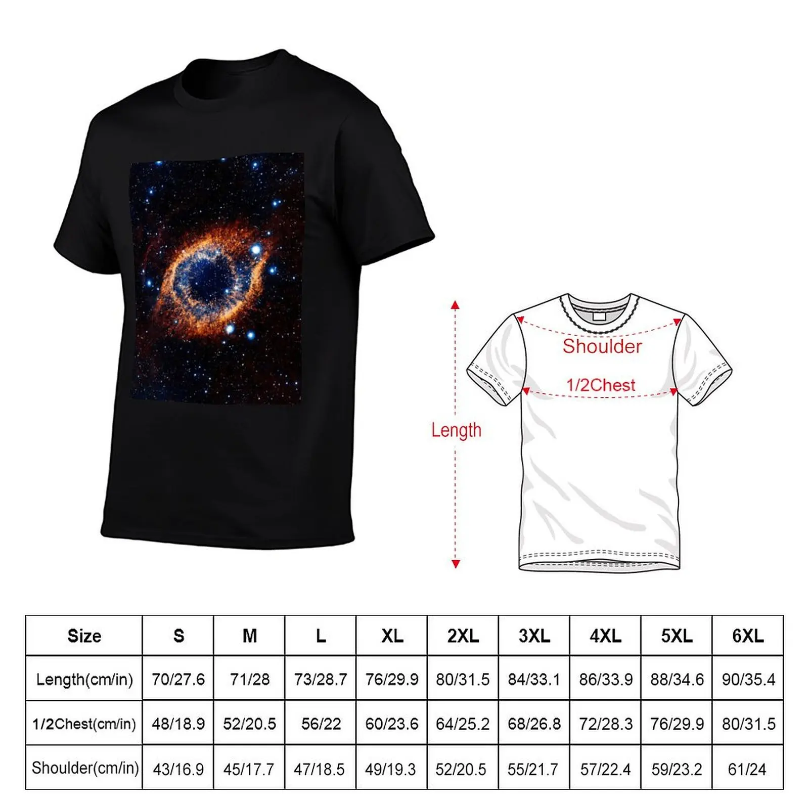 Helix Nebula (Infrared) T-Shirt Plus Size Summer Short Sleeve T-Shirt