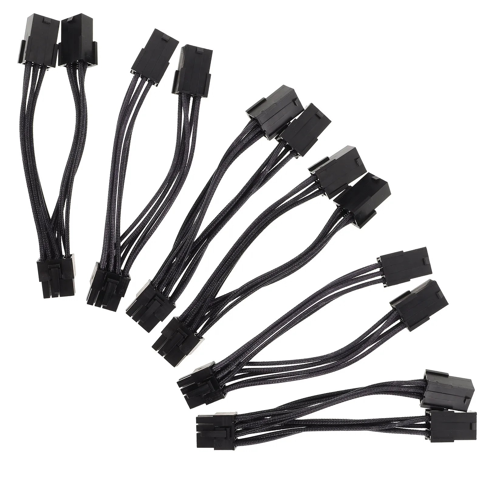 6Pcs GPU Power Adapter Cable Dual 6 Pin to 8 Pin Graphics Card Pcie Y Splitter Power Supply Extension Cable for Computer Mining