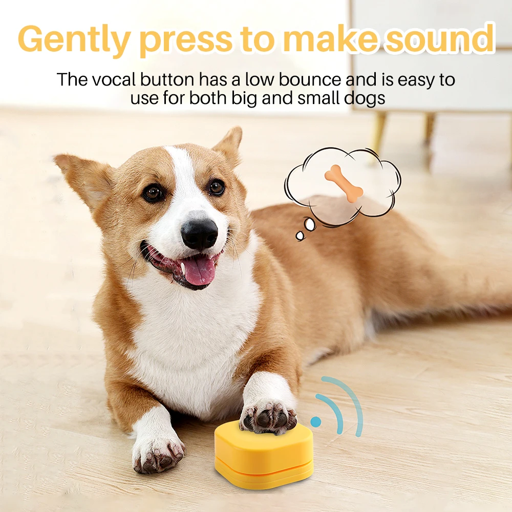 Voice Recording Button Pet Toys Dog Buttons for Communication Pet Interactive Dog Cat Pet Training Buzzer Intelligence Toys