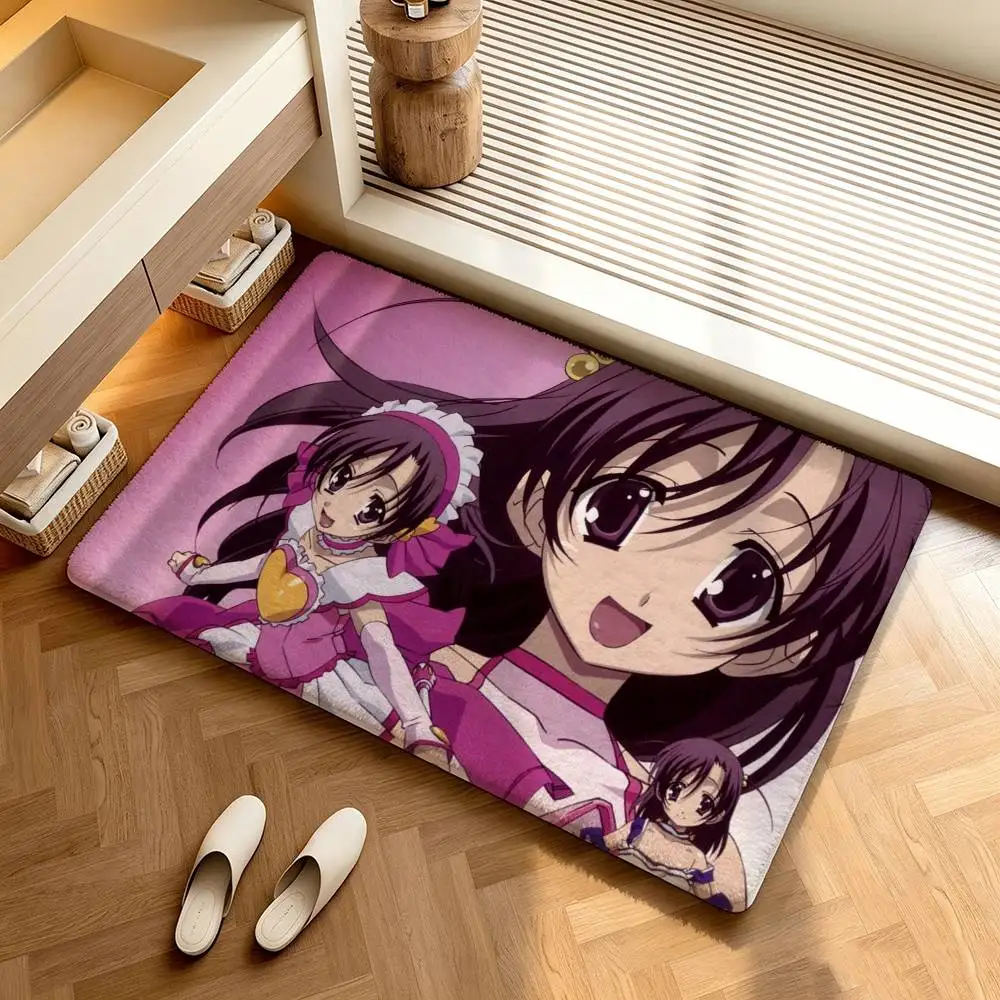 S-School Days Katsura Kotonoha  Shower Room Absorbent Small Floor Mat Soft Comfortable Decorative Foot Mat