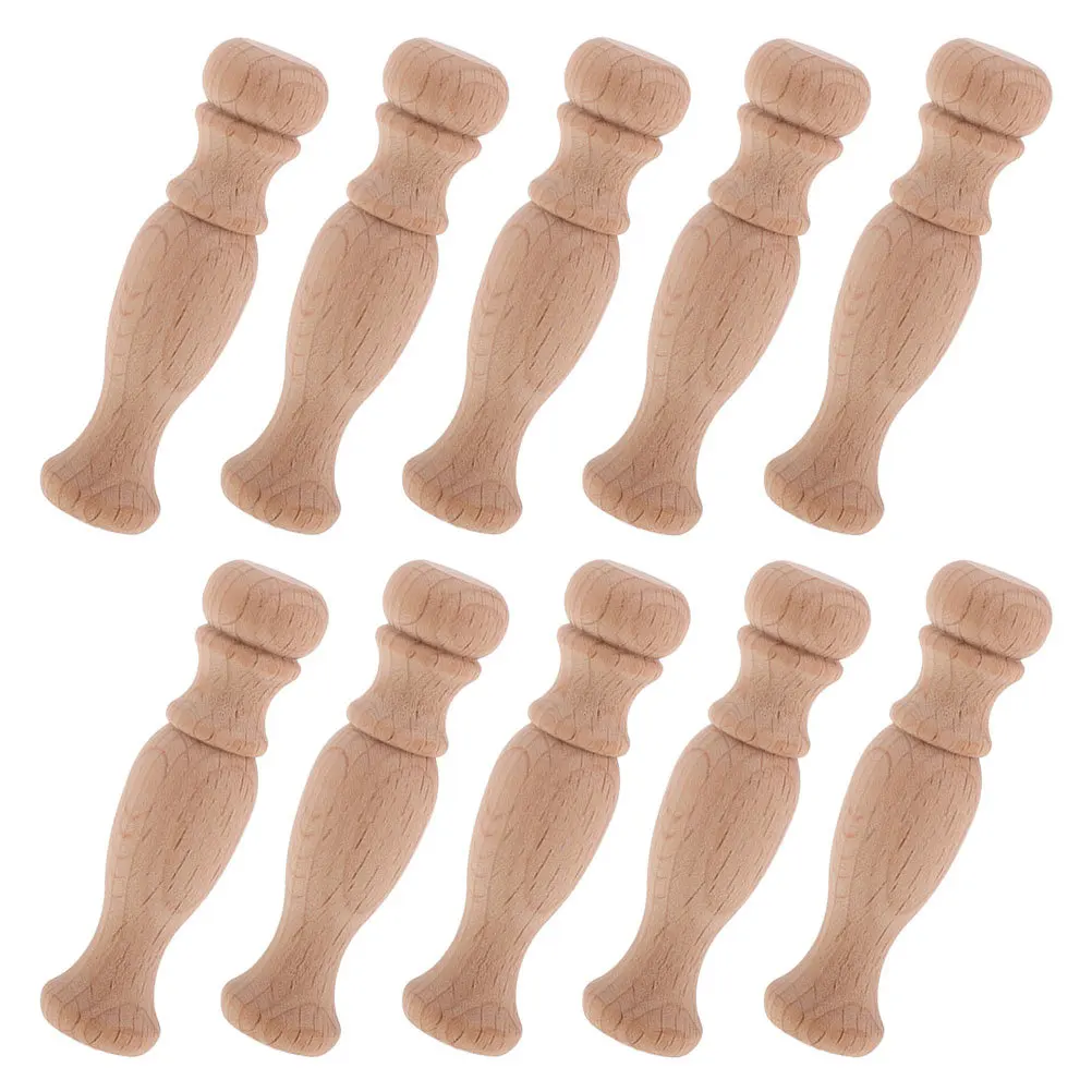 

10Pcs Hand Carved Wood Spindle Unfinished Roman Pillar for Cabinet Railing Baluster DIY Furniture Decorative Woodworking