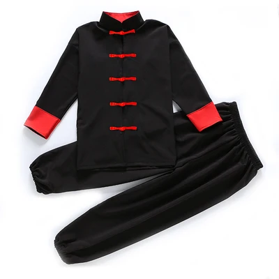 Abbigliamento per arti marziali per ragazzi e ragazze, abbigliamento per esercitazioni, Kung Fu cinese Tai Chi, abbigliamento per allenamento a maniche lunghe