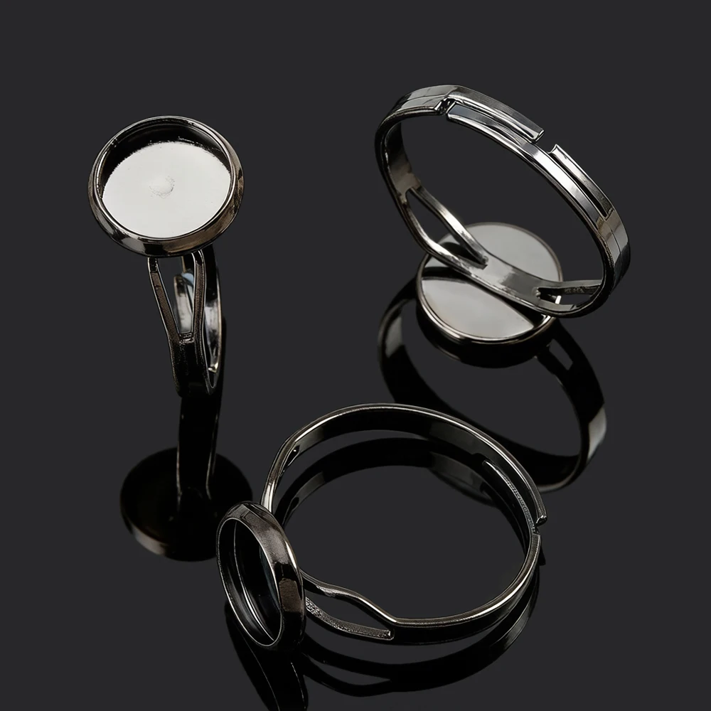 10pcs Adjustable Blank Ring Base for DIY Jewelry Making