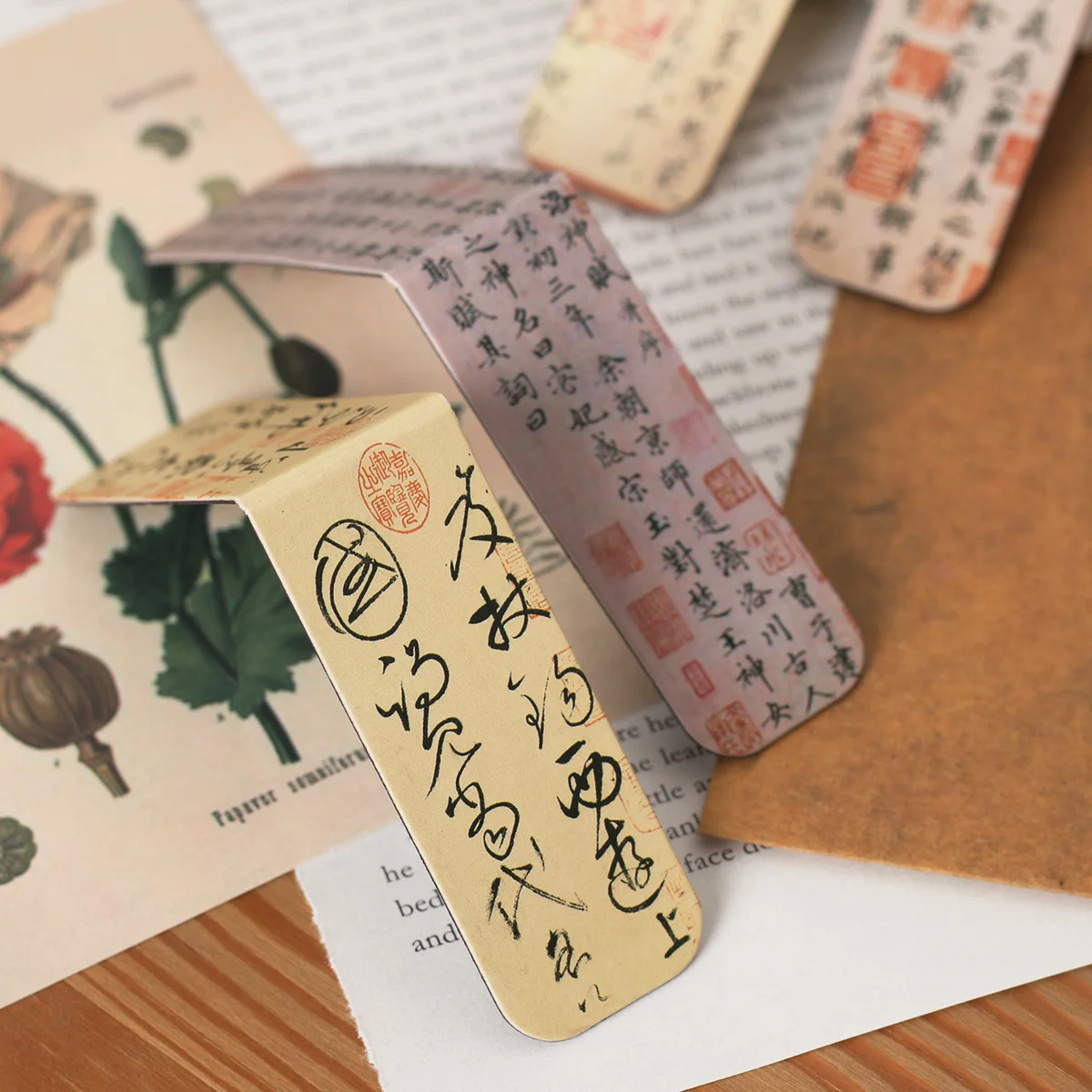 4pcs/Set Retro style art Bookmark for Pages Books Readers Children Collection