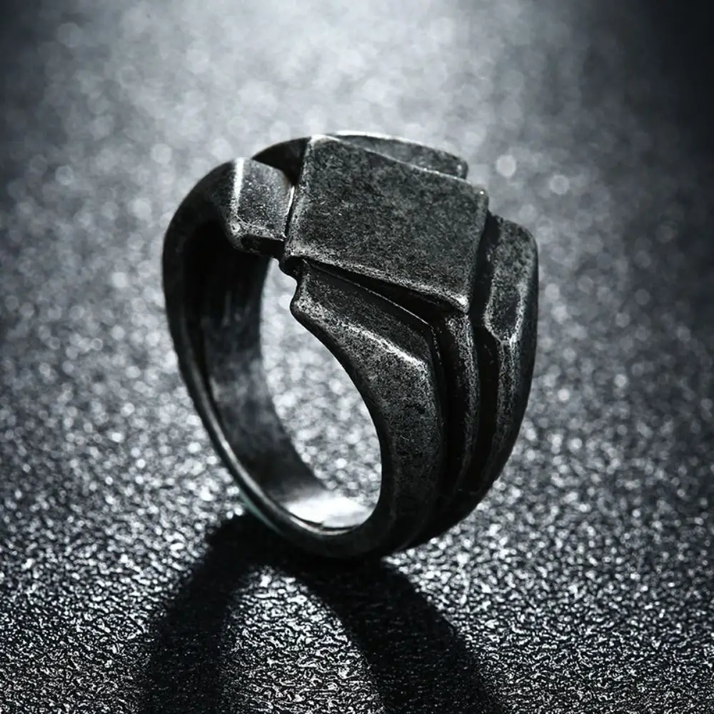 Men's Ring Nordic Ring Vintage Black Scandinavian Ring Party Jewelry Size 7-12