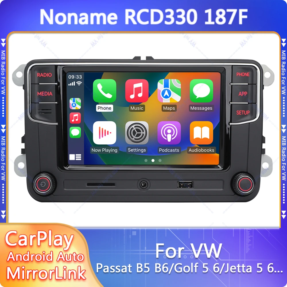 

Noname RCD330 Plus 6RF035187F MIB Carplay Car Radio Android Auto Navigator Bluetooth AUX for VW Caddy Passat Golf 5 6 CC Jetta