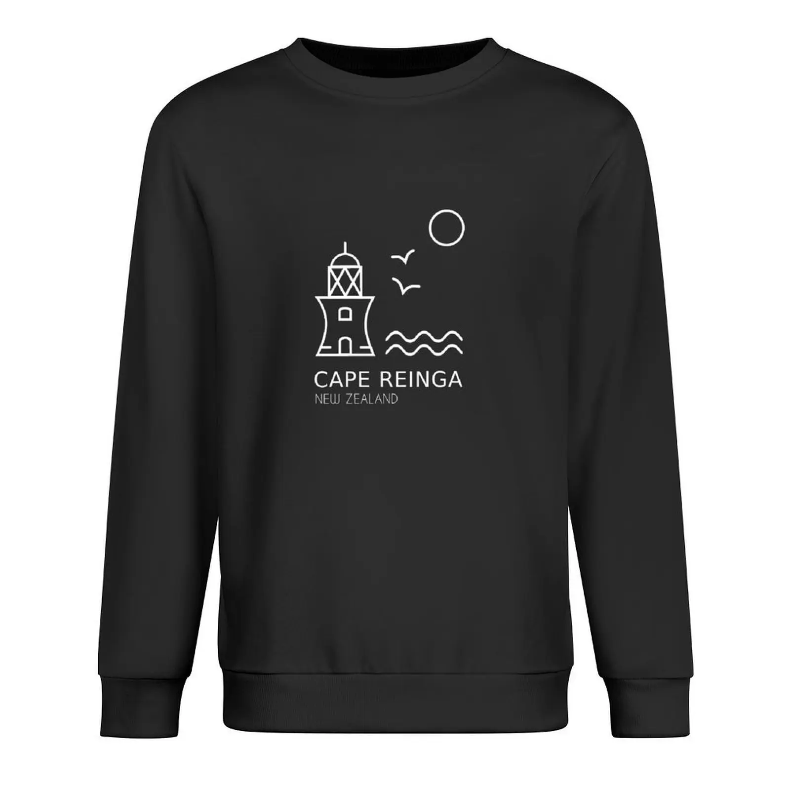 

Cape Reinga New Zealand White Pullover korean autumn clothes japanese style men's clothing men's autumn clothes sweatshirt