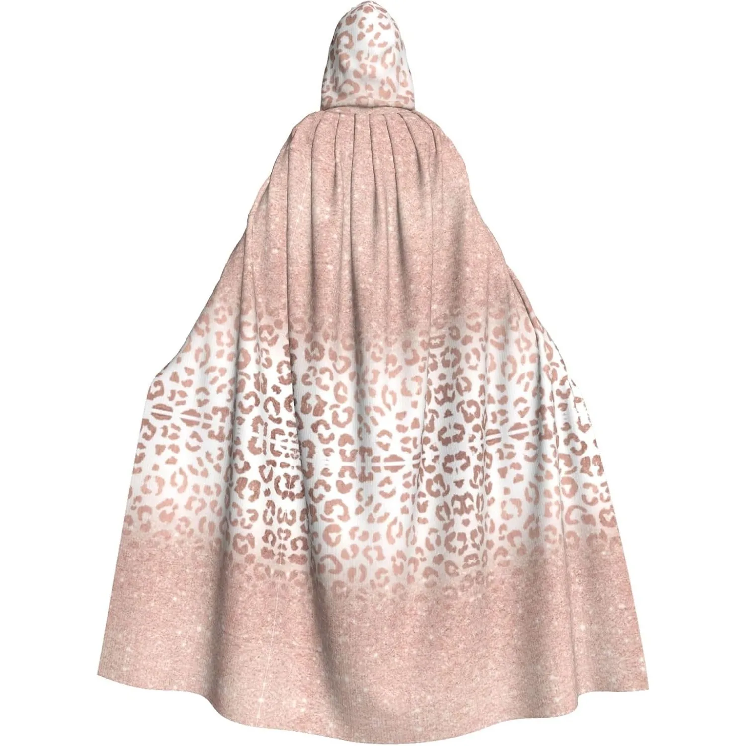 

Накидка с капюшоном из розового золота и блестящим принтом для взрослых, карнавальная праздничная накидка, халат для косплея, костюм для вечеринки, готический карнавал